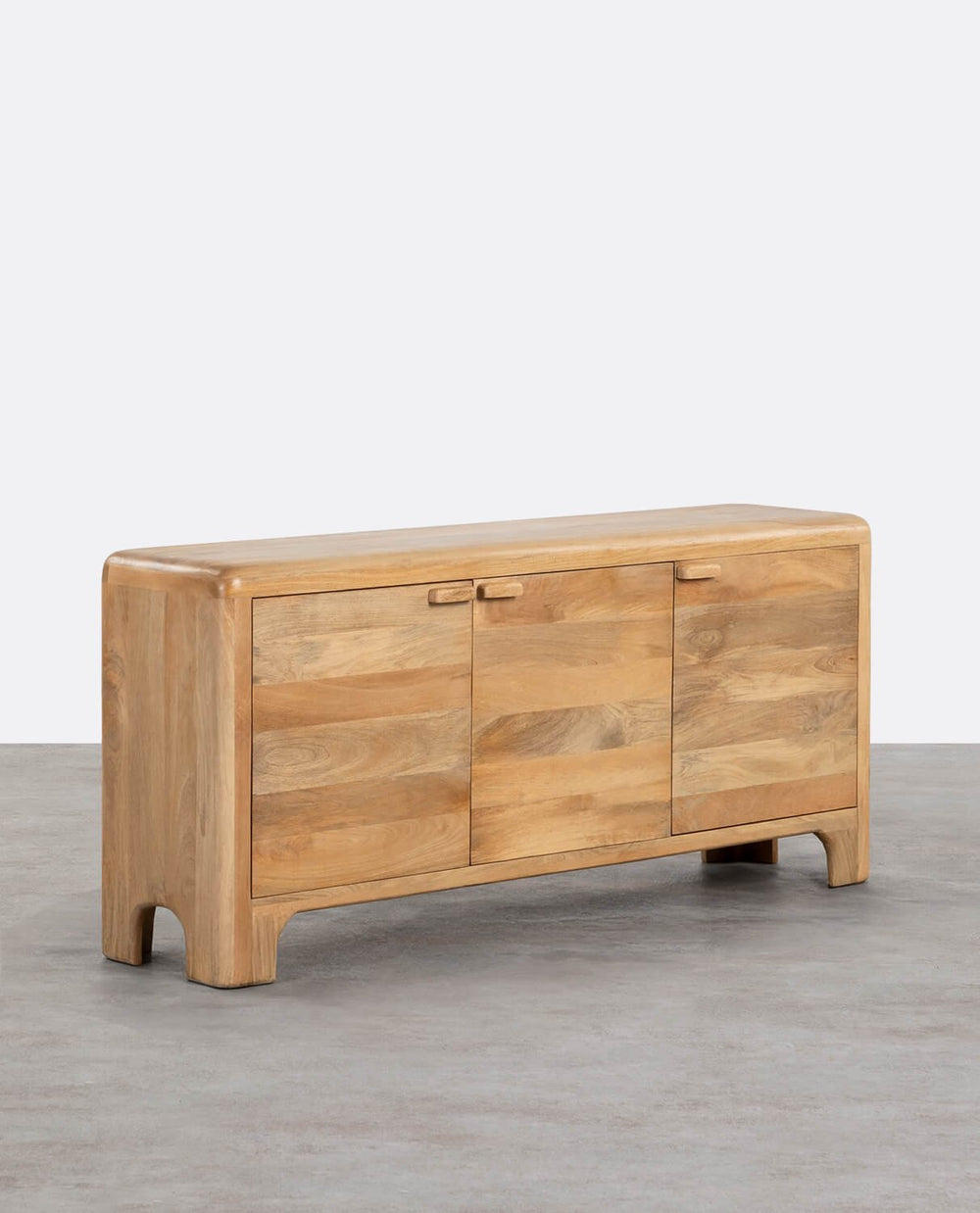 Wiemar Solid Mango wood Sideboard with 3 Door in Natural Finish