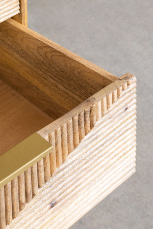 Magic Solid Mango wood Chest of Drawer in Natural Finish