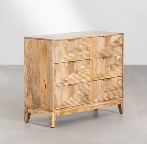 Magic Solid Mango wood Chest of Drawer in Natural Finish
