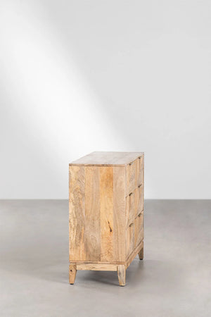 Magic Solid Mango wood Chest of Drawer in Natural Finish