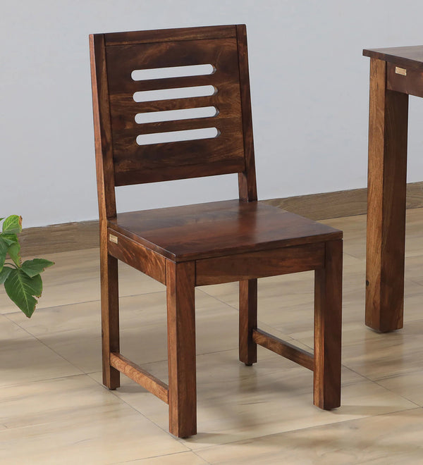 Marin Sheesham Wood Dining Chairs In Scratch Resistant Provincial Teak Finish (Set Of 2)