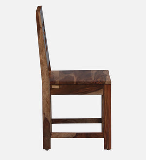 Marin Sheesham Wood Dining Chairs in Scratch Resistant Rustic Teak Finish (Set Of 2)