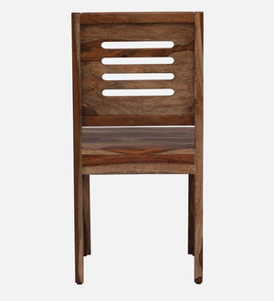 Marin Sheesham Wood Dining Chairs in Scratch Resistant Rustic Teak Finish (Set Of 2)