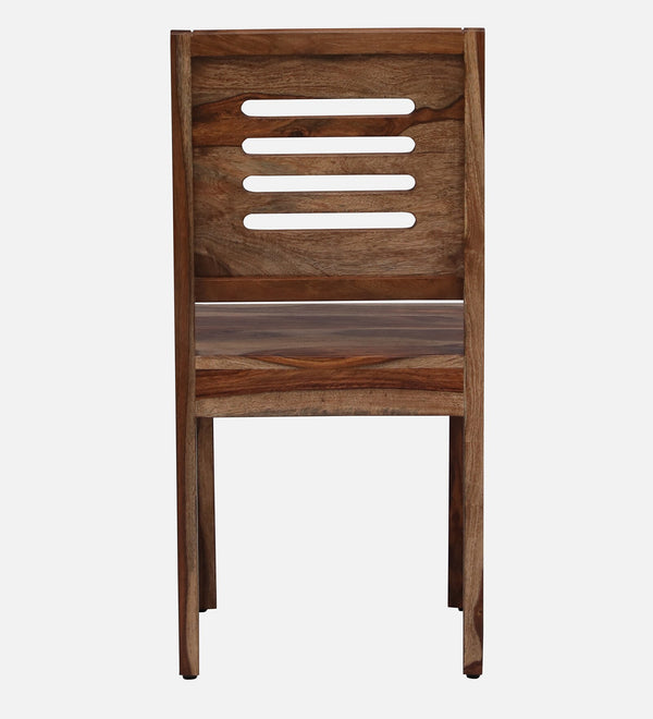 Marin Sheesham Wood Dining Chairs in Scratch Resistant Rustic Teak Finish (Set Of 2)