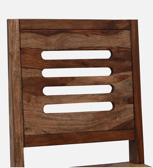 Marin Sheesham Wood Dining Chairs in Scratch Resistant Rustic Teak Finish (Set Of 2)