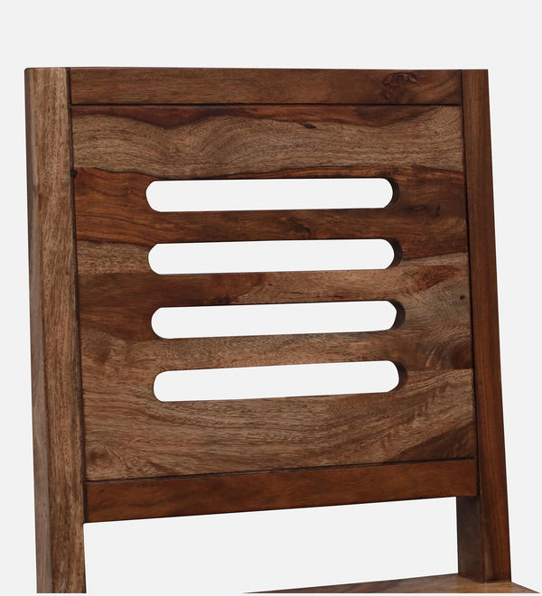 Marin Sheesham Wood Dining Chairs in Scratch Resistant Rustic Teak Finish (Set Of 2)