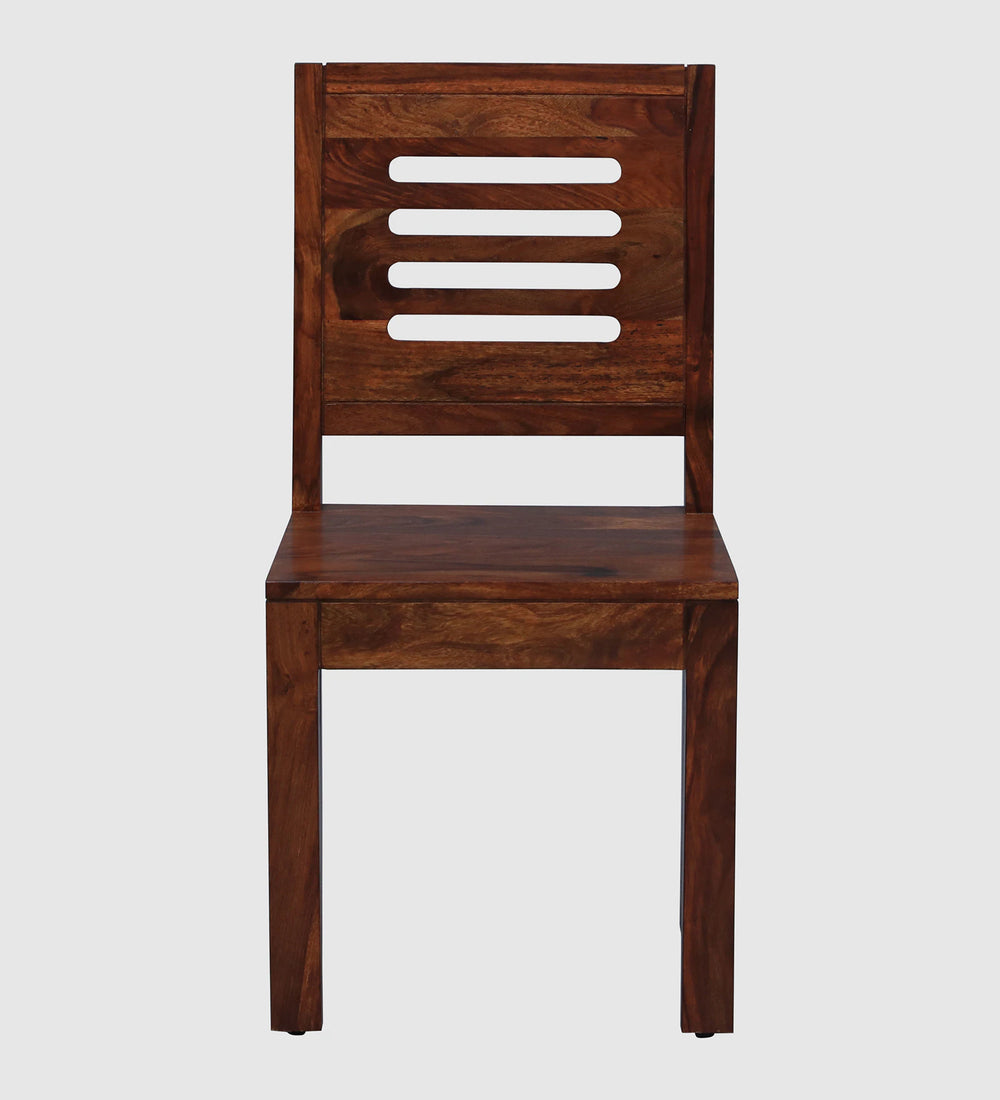 Marin Sheesham Wood Dining Chairs in Scratch Resistant Honey Oak Finish (Set Of 2)