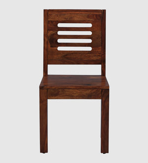 Marin Sheesham Wood Dining Chairs in Scratch Resistant Honey Oak Finish (Set Of 2)