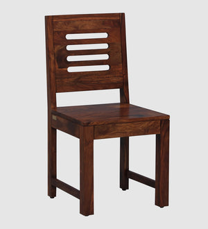 Marin Sheesham Wood Dining Chairs in Scratch Resistant Honey Oak Finish (Set Of 2)