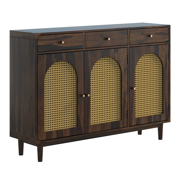 Flow Sheesham Wood Shoerack In Provincial Teak Finish