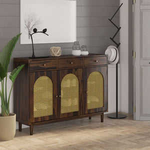 Flow Sheesham Wood Shoerack In Provincial Teak Finish