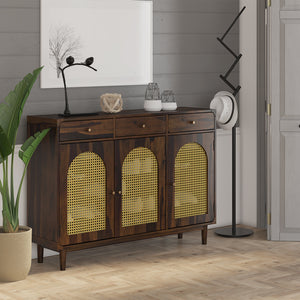 Flow Sheesham Wood Shoerack In Provincial Teak Finish