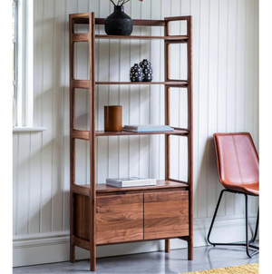 Cher Solid Acacia wood Bookshelf in Provincial Finish