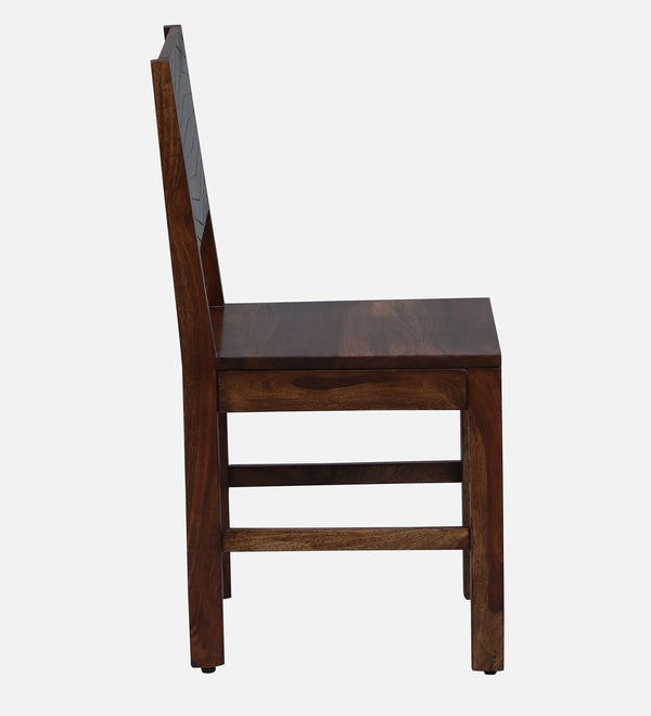 Nuevo Sheesham Wood Dining Chairs in Scratch Resistant Provincial Teak Finish (Set Of 2)