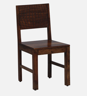Nuevo Sheesham Wood Dining Chairs in Scratch Resistant Provincial Teak Finish (Set Of 2)