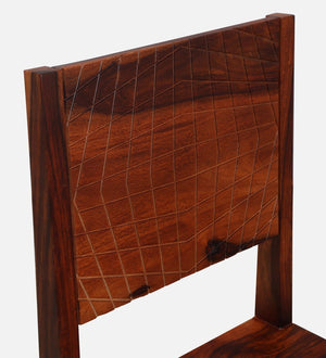 Nuevo Sheesham Wood Dining Chairs in Scratch Resistant Honey Oak Finish (Set Of 2)