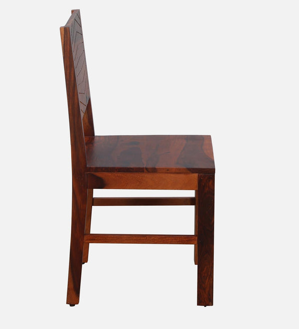 Nuevo Sheesham Wood Dining Chairs in Scratch Resistant Honey Oak Finish (Set Of 2)
