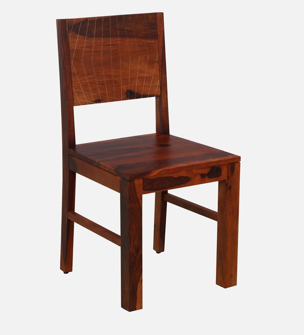 Nuevo Sheesham Wood Dining Chairs in Scratch Resistant Honey Oak Finish (Set Of 2)