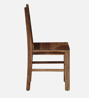 Nuevo Sheesham Wood Dining Chair In Scratch Resistant Rustic Teak Finish (Set Of 2)
