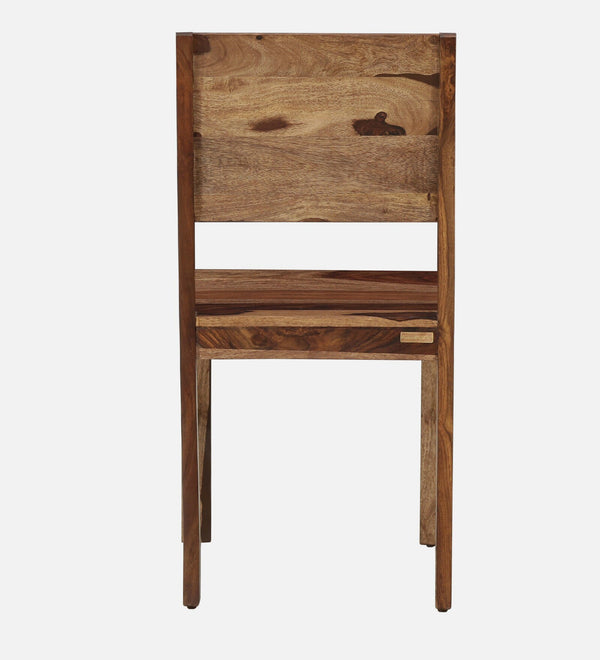 Nuevo Sheesham Wood Dining Chair In Scratch Resistant Rustic Teak Finish (Set Of 2)