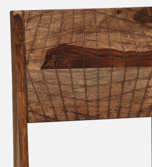 Nuevo Sheesham Wood Dining Chair In Scratch Resistant Rustic Teak Finish (Set Of 2)