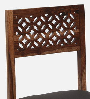 Parnika Sheesham Wood Dining Chairs In Scratch Resistant Rustic Teak Finish (Set Of 2)