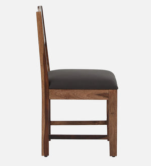 Parnika Sheesham Wood Dining Chairs In Scratch Resistant Rustic Teak Finish (Set Of 2)