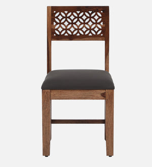 Parnika Sheesham Wood Dining Chairs In Scratch Resistant Rustic Teak Finish (Set Of 2)