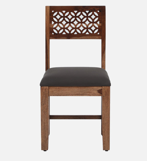 Parnika Sheesham Wood Dining Chairs In Scratch Resistant Rustic Teak Finish (Set Of 2)