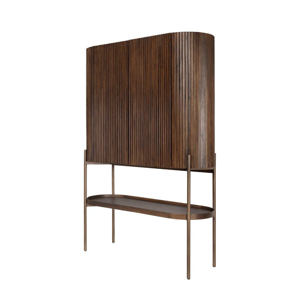 Buffet Solid Mango Wood Cabinet with Two Door in Provincial Teak Finish