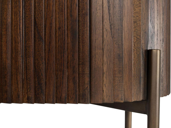 Buffet Solid Mango Wood Cabinet with Two Door in Provincial Teak Finish