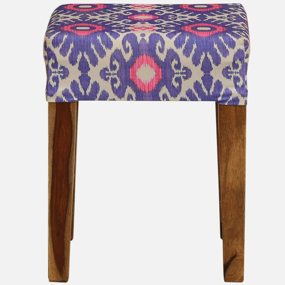 Thuin Sheesham Wood Seating Stool In Rustic Teak Finish