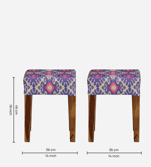 Thuin Sheesham Wood Seating Stool In Rustic Teak Finish