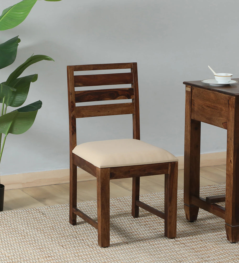 Renton Sheesham Wood Dining Chairs In Provincial Teak Finish (Set Of 2)