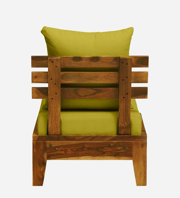 Rigby Sheesham Wood 1 Seater Sofa In Rustic Teak Finish