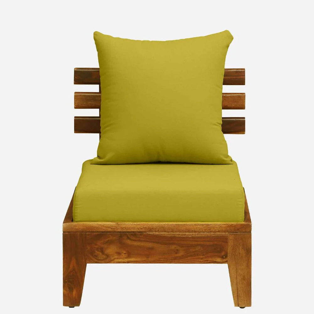 Rigby Sheesham Wood 1 Seater Sofa In Rustic Teak Finish