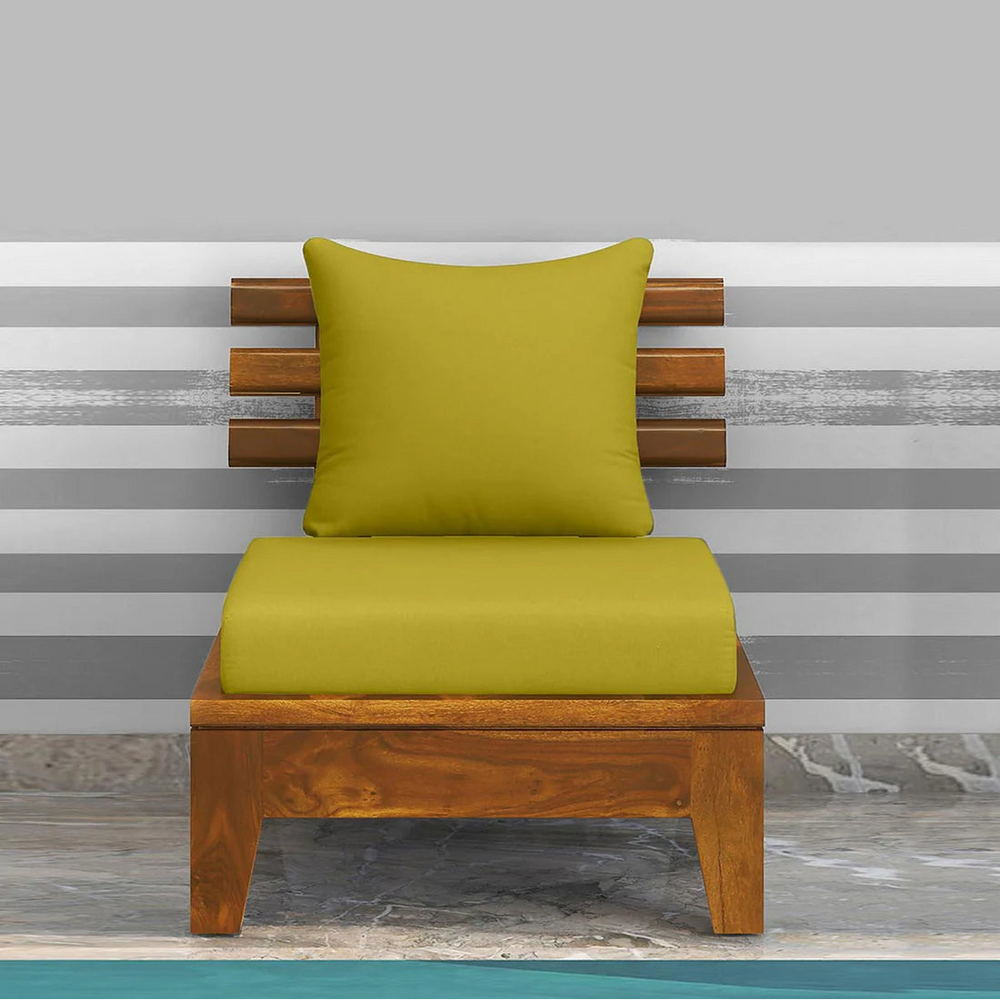 Rigby Sheesham Wood 1 Seater Sofa In Rustic Teak Finish