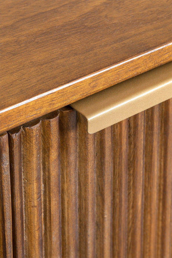 Carlem Solid Mango wood Sideboard with 3 Door in Natural Finish