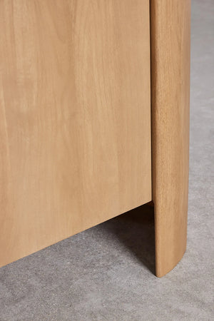 Smarto Solid Mango wood Sideboard with 3 Door in Natural Finish