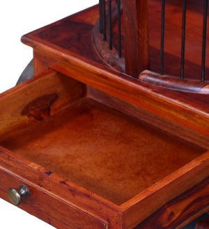 Ciramika Sheesham Wood Bar Trolley in Honey Oak finish