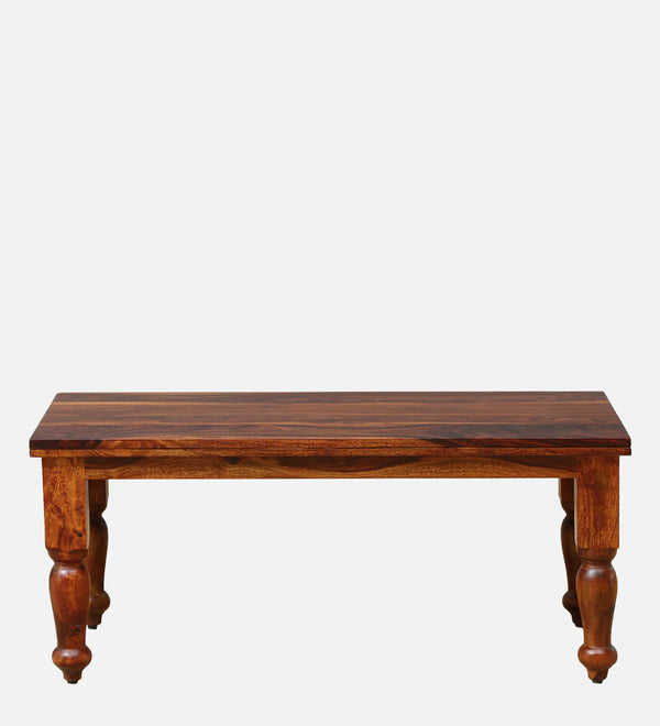 Ciramika Sheesham Wood Nesting Coffee Table Set in Honey Oak Finish With Cushioned Stools