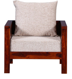 Ciramika Sheesham Wood 1 Seater Sofa in Honey Oak finish
