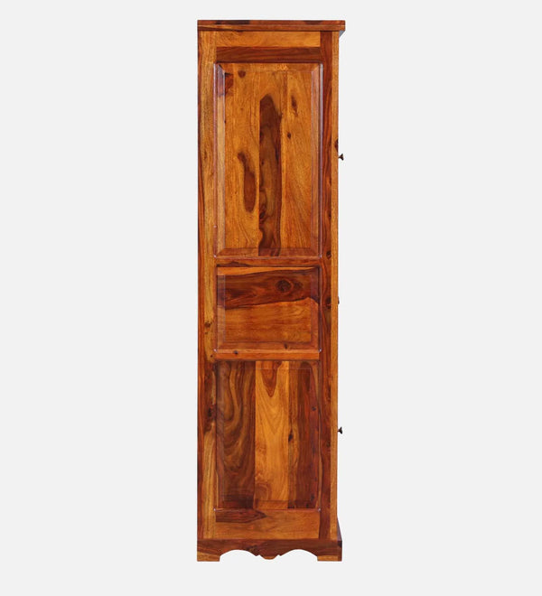 Ciramika Sheesham Wood 1 Door Wardrobe In Honey Oak Finish