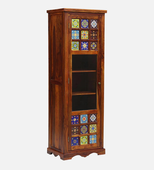 Ciramika Sheesham Wood Book Case in Honey Oak Finish