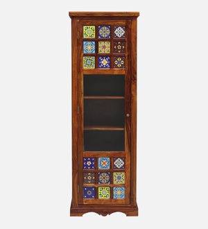 Ciramika Sheesham Wood Book Case in Honey Oak Finish