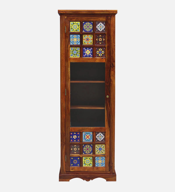 Ciramika Sheesham Wood Book Case in Honey Oak Finish