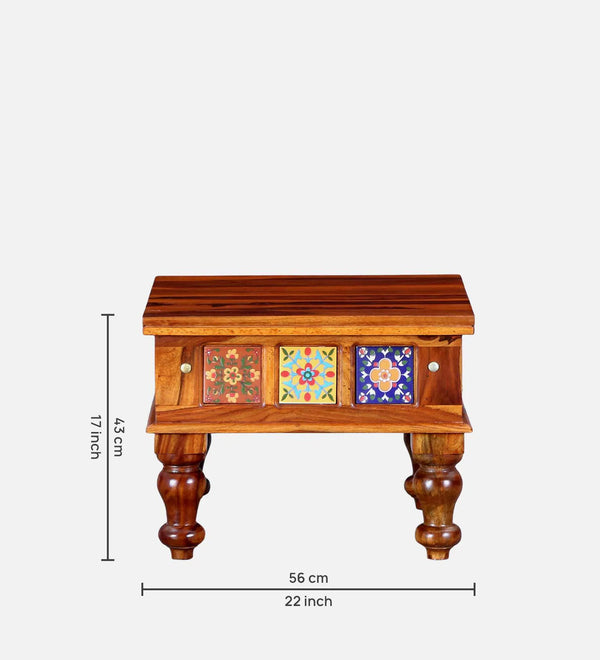 Ciramika Sheesham Wood Coffee Table In Honey Oak Finish