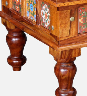 Ciramika Sheesham Wood Coffee Table In Honey Oak Finish