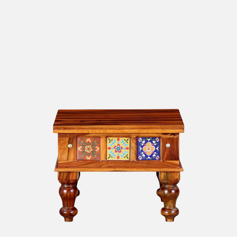 Ciramika Sheesham Wood Coffee Table In Honey Oak Finish