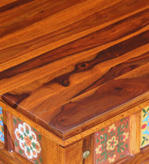 Ciramika Sheesham Wood Coffee Table In Honey Oak Finish